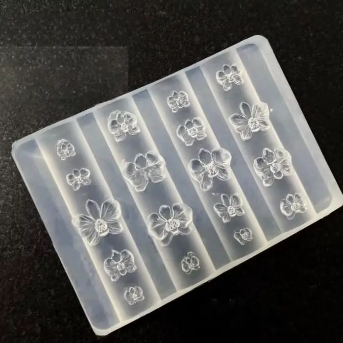 Moule à ongles en Silicone 3D fleur Phalaenopsis