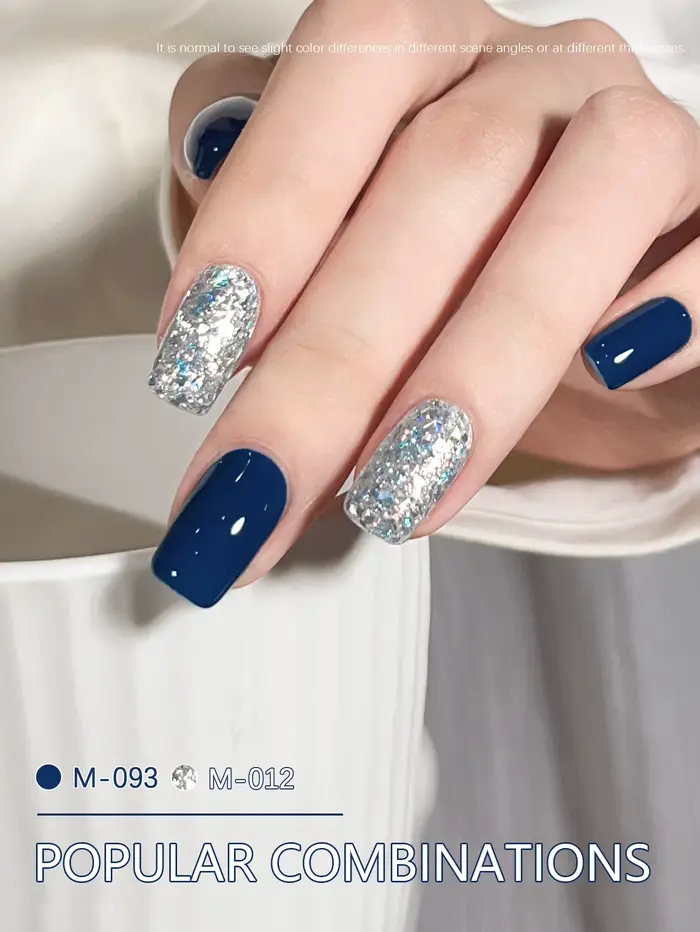 XEIJAYI 2 pièces 15ml bleu Gel vernis à ongles ensemble Semi Permanent UV Gel