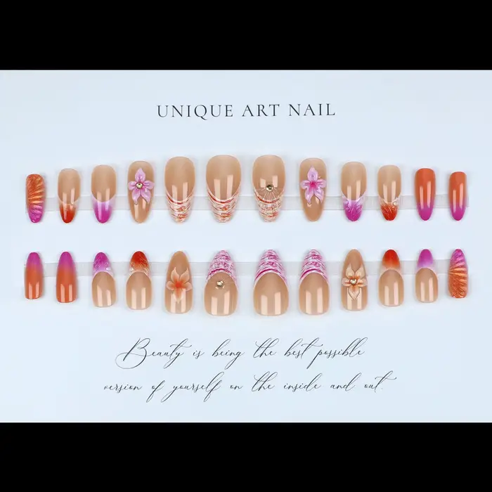 Faux ongles 3D pour femmes et filles