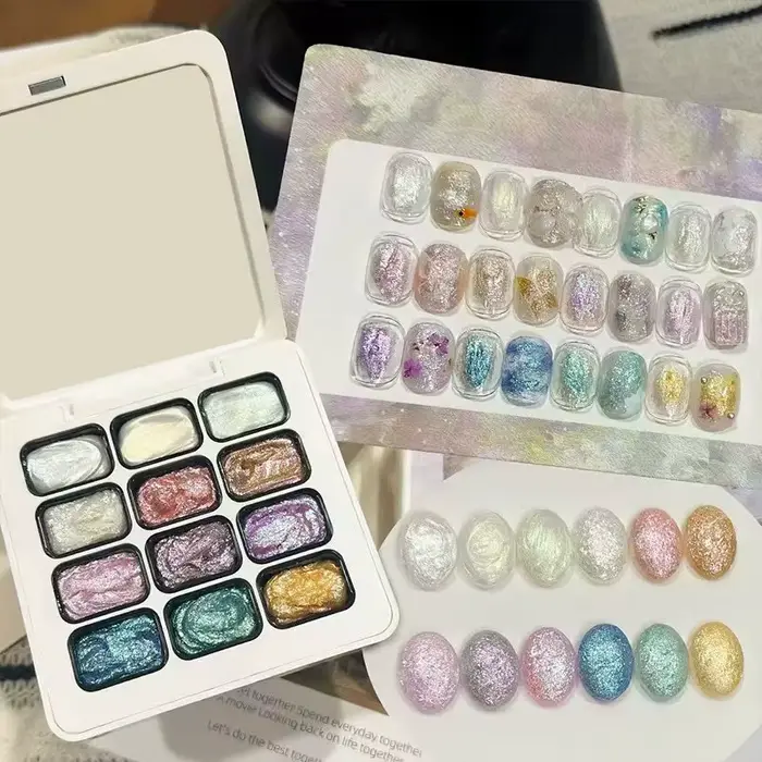 Gel solide 12 couleurs rose aurora fairy