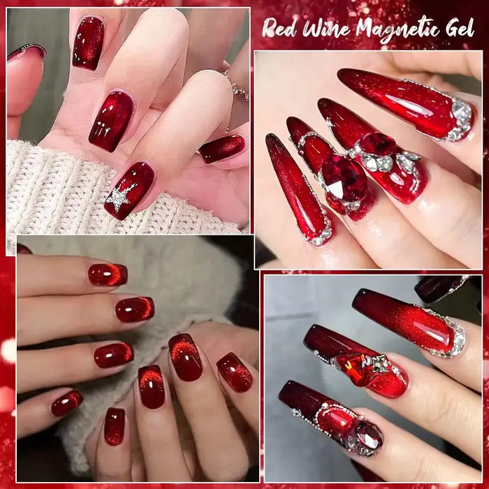 FOUR LILY – vernis à ongles Gel magnétique chat rouge foncé