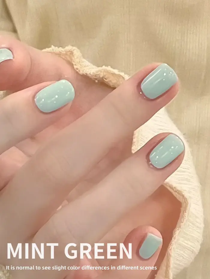 1Pc 15ML vert menthe Gel pour ongles Semi Permanent Nail Art trempage UV LED Salon de manucure bricolage