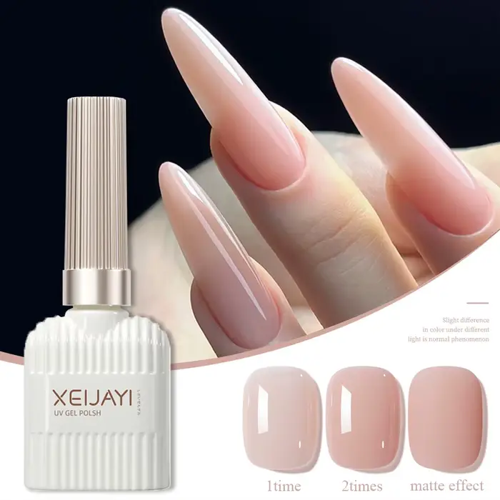 XEIJAYI 1pc 15Ml vernis à ongles Gel rose nu dieu fille vernis à tremper UV/LED Gel vernis pour manu
