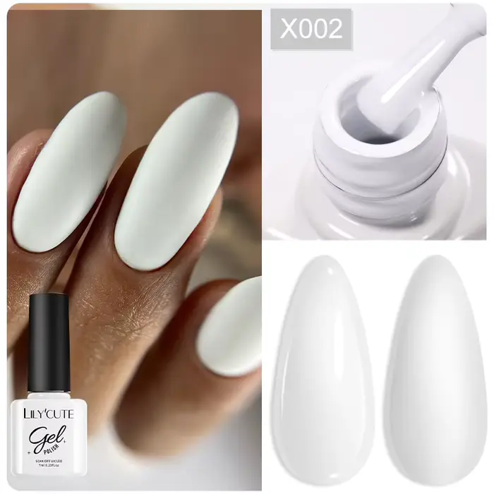 Vernis à ongles gel LILYCUTE 7ml, couleur unie, gel semi-permanent, gel UV, gel UV LED, vernis à ong