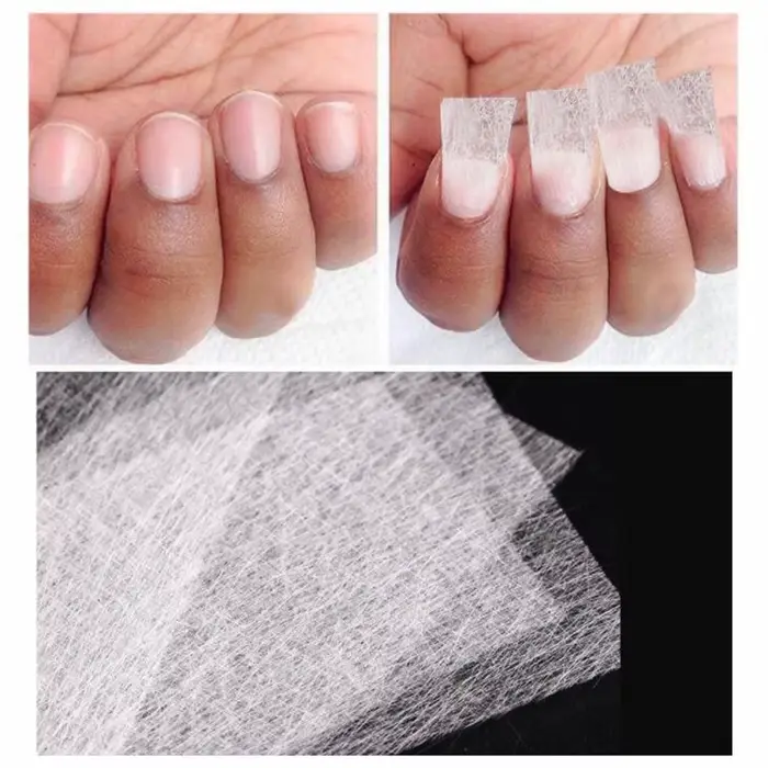 Extension d'ongles en fibre de verre de soie