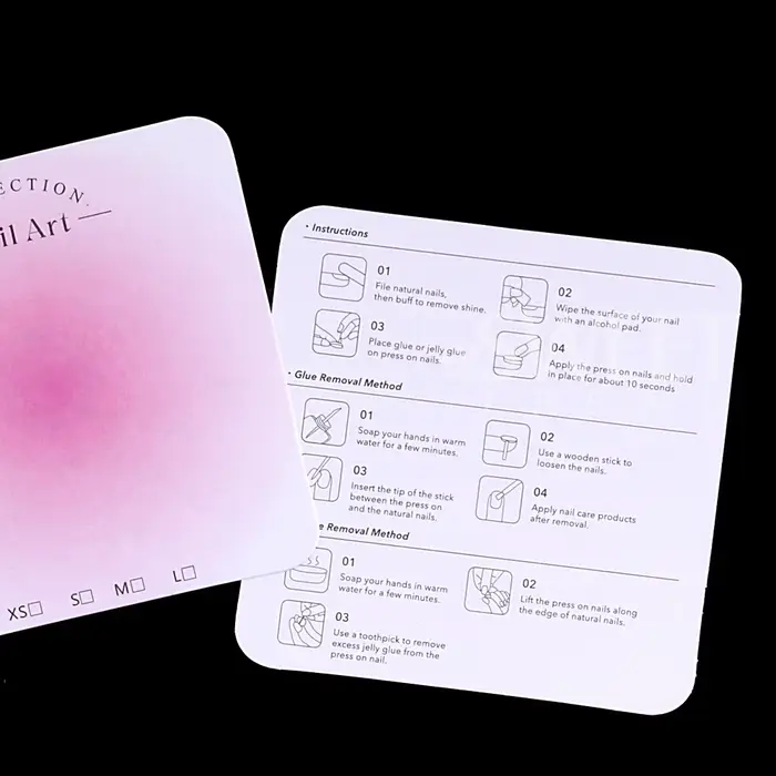 Carte d'exposition pour Nail Art, 20/30/50/100 pièces, 6.5x6.5cm, carte d'emballage pour ongles à pr
