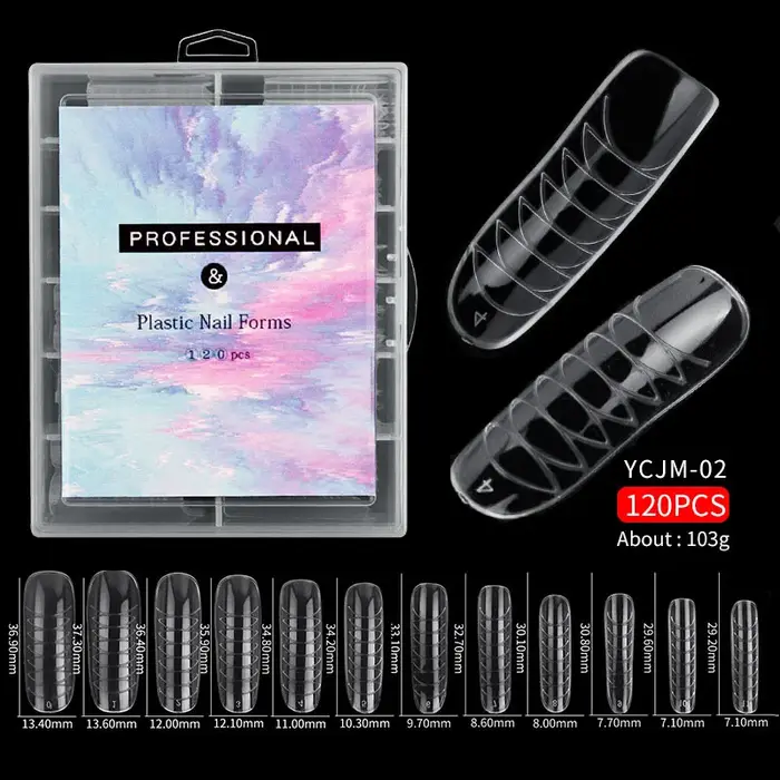 Misscheering 120 pièces/boîte faux ongles transparents acrylique français