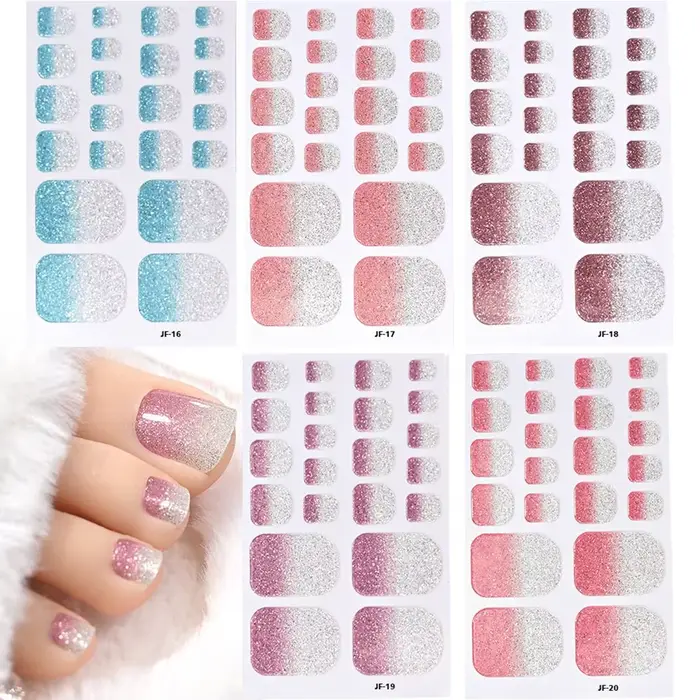 Décalcomanies pour ongles à paillettes