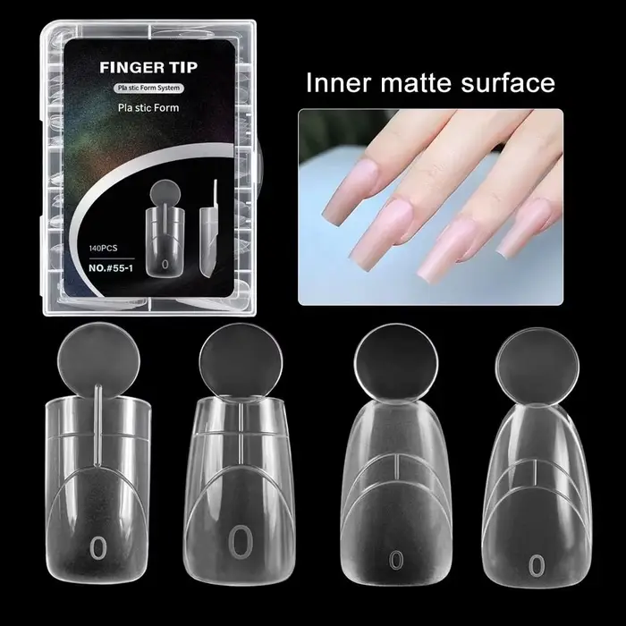 140 pièces de formes à ongles françaises à surface mate