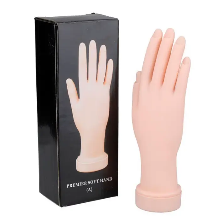 Main d'entraînement pour ongles en acrylique, outil de présentation pour débutants, faux ongles soup