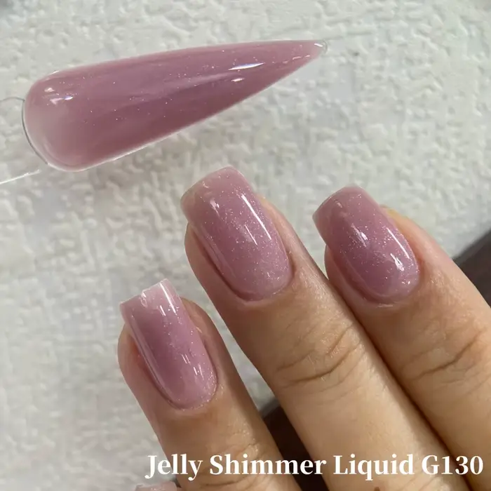 MSHARE 50g Gel de construction liquide scintillant pour ongles, sans HEMA ni TPO, pour extension d'o