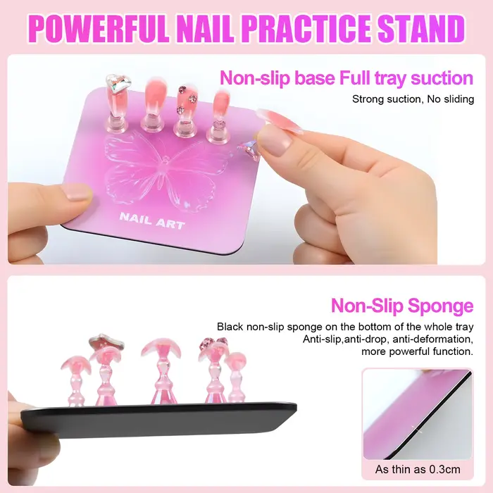 Support à ongles pour peinture des ongles, support à ongles en forme de cœur pour presse/affichage e