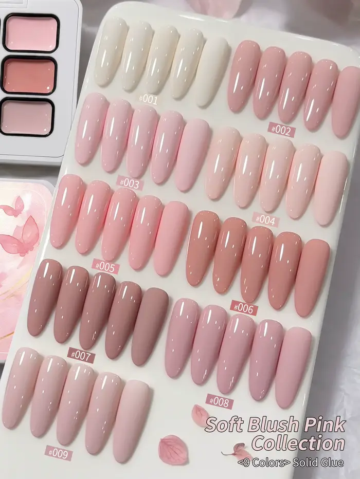 Jillradia – Nouveau Gel Solide 9 Couleurs Populaire pour Ongles, Gel Semi-Permanent pour Nail Art, G