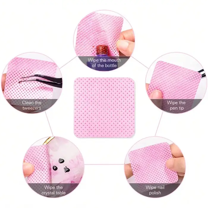 Tampons de coton non pelucheux lingettes dissolvant de vernis à ongles outil de nettoyage