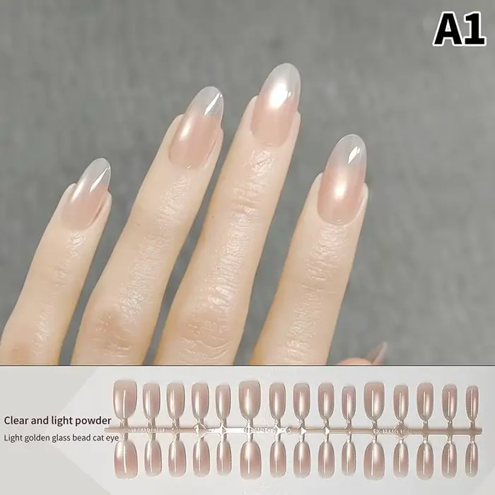 French Square Press On Nails, 30 pièces, ensemble complet de faux ongles pour une manucure rapide DI