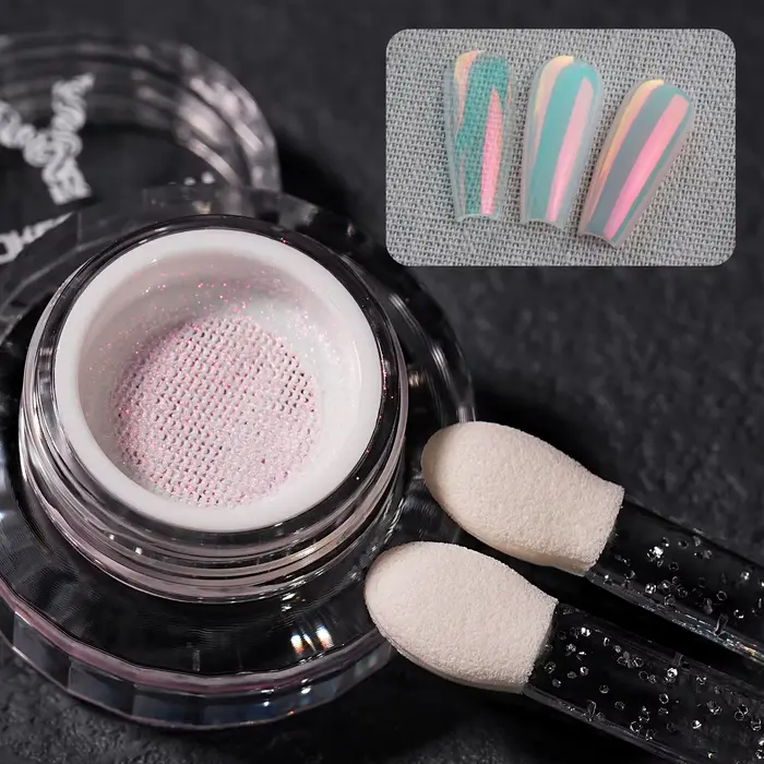 Nouvelle poudre à ongles YOKEFELLOW GleamTap Cushion Aurora Chrome