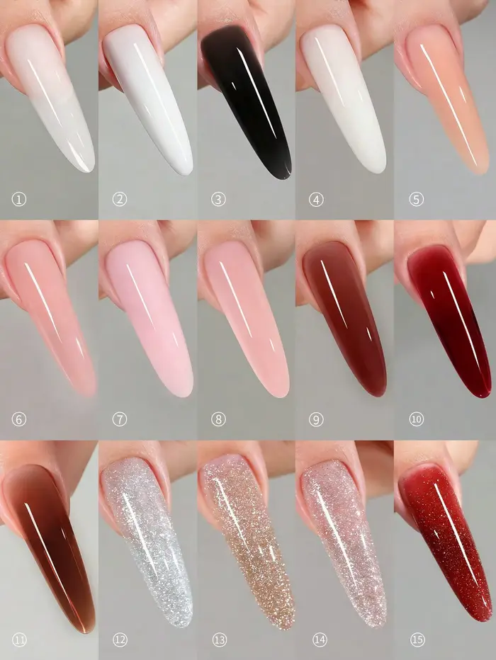 XEIJAYI 30ml Gel de construction solide 18 couleurs au choix pour le renforcement et le modelage