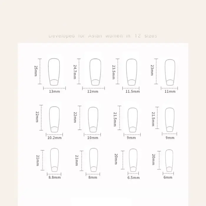Faux ongles longs de ballerine à la mode