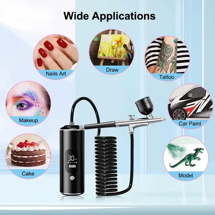 Aérographe pour ongles avec compresseur