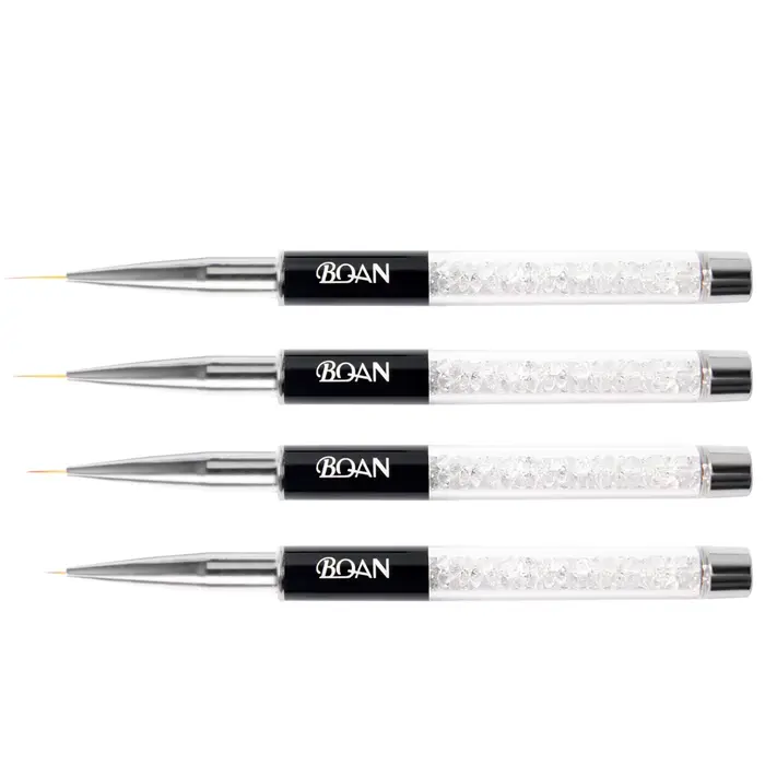 BQAN-Brosse à ongles avec manche en cristal, 5/7/9/11mm