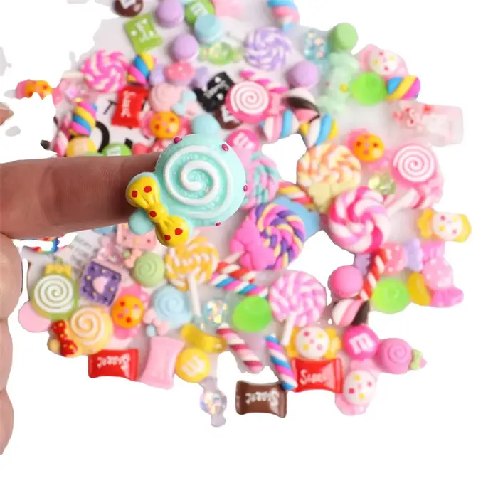 Accessoires multi-formes Kawaii pour Nail Art, breloques, bonbons sucrés, ours gommeux, sucette en r