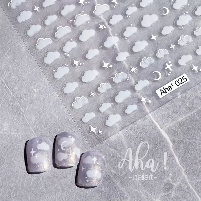 Autocollants pour ongles Cloud Star Moon