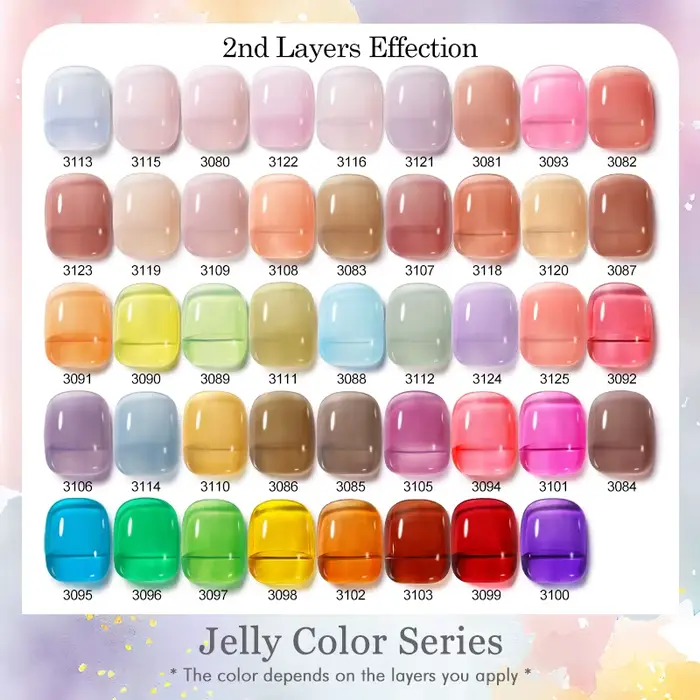 Arte Clavo 15ml Vernis à Ongles Gelée Transparent Rose Glace Été Hybride Semi-Permanent UV Coréen pour Manucure et Nail Art