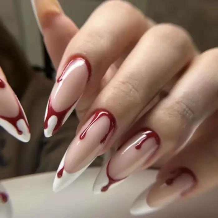 Faux ongles en forme d'amande, accessoire de manucure à tête pointue, presse longue, couverture comp
