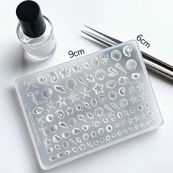 Moule en silicone pour nail art sur le thème de la mer
