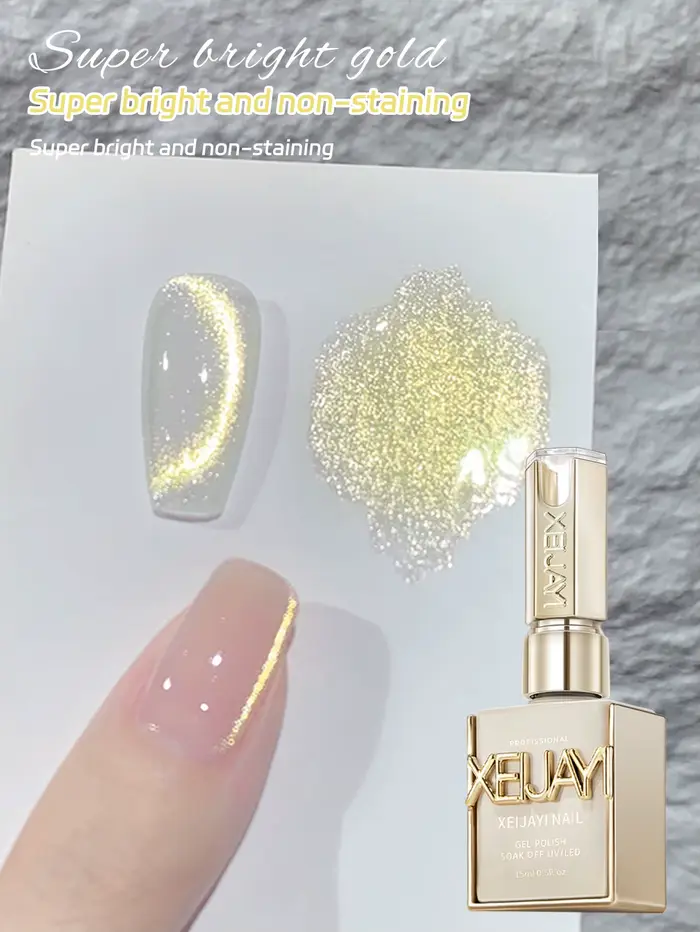 Vernis à ongles Gel œil de chat glace pilée poire de neige 15ml