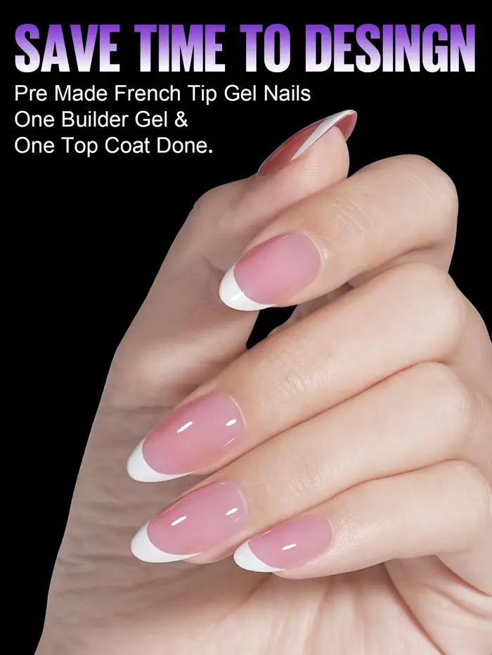60 ongles de style français souriant