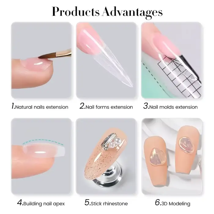 BORN PRETTY 30g Super cristal construction ongles Gel Extension Gel naturel clair dur Gel