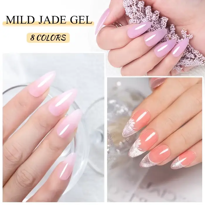 PUENTE gelée ongles Gel 7.5ML Semi-transparent couleur rose nu Gel vernis tremper UV