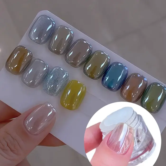 1 pot de poudre à ongles Aurora miroir plaqué haute brillance Net0.5g poudre à frotter blanc perle c