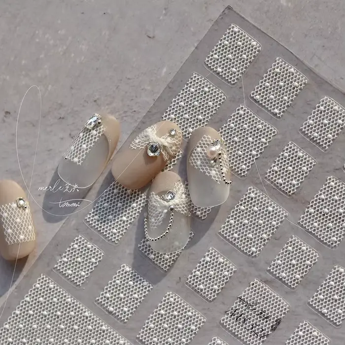 Autocollants pour ongles rétro à pois