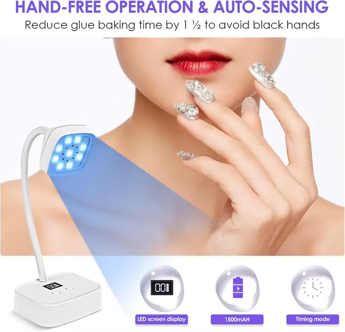 Lampe à ongles sans fil LED UV, sèche-ongles, Rechargeable, détection automatique, commande tactile,