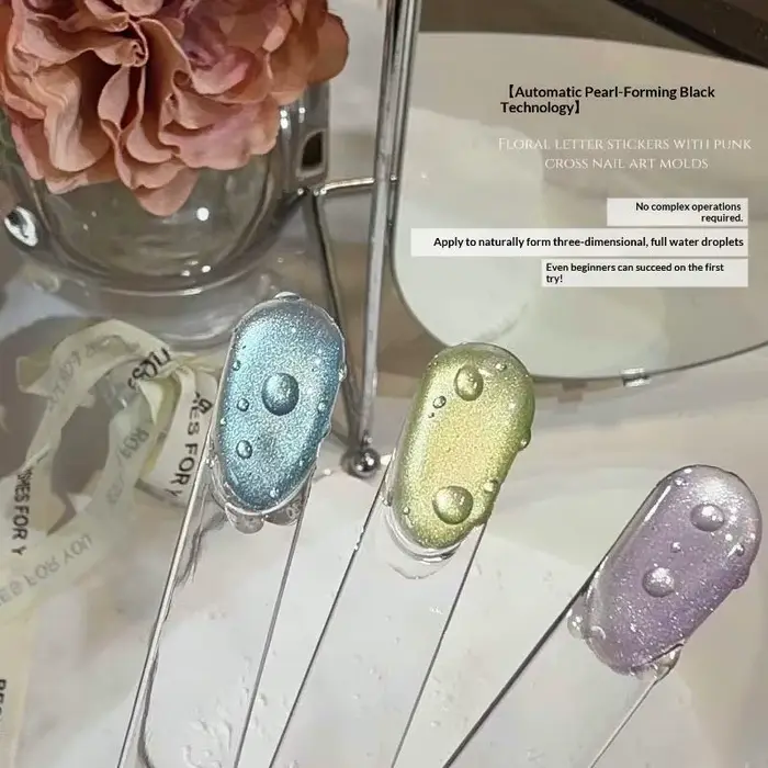 ㉫ Nouveau Gel Nail Art 3D Haute Transparence Effet Goutte d'Eau