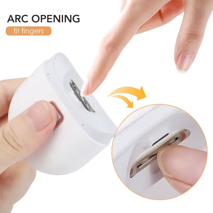 Coupe-ongles électrique avec lumière LED, broyeur automatique de polissage des ongles pour enfants e