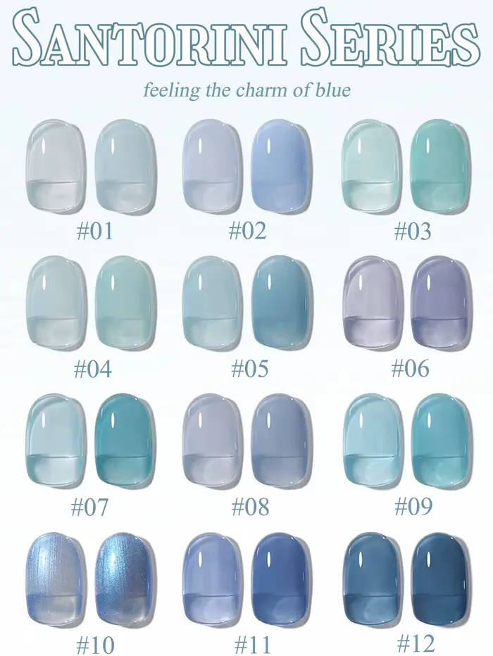 1-12 pièces PSK été chaud Salling Santorin série vernis à ongles Gel 2025 nouveau à la mode blanchissant