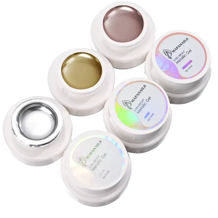 Vernis à ongles Gel métallique argenté