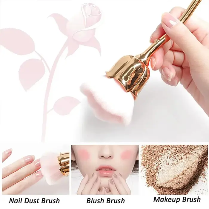 Brosse à ongles en forme de fleur pour manucure