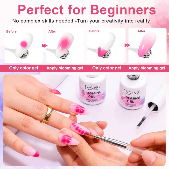 Gel fleuri pour ongles de 15ml