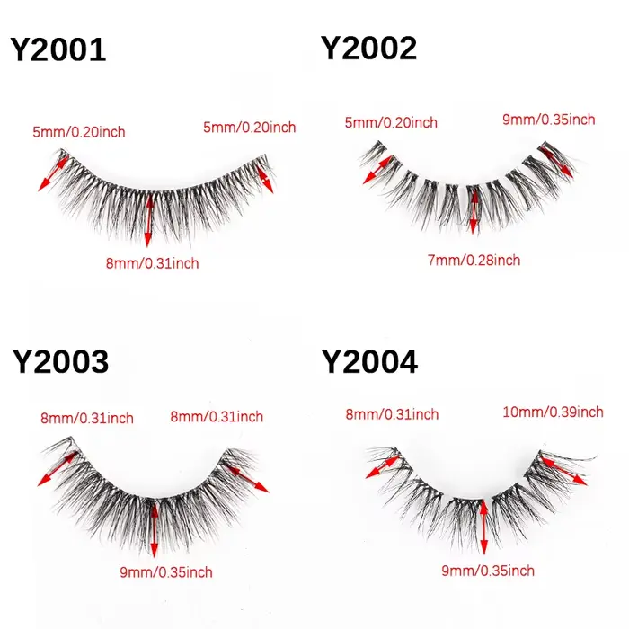 Demi-cils naturels 3D, faux cils complets