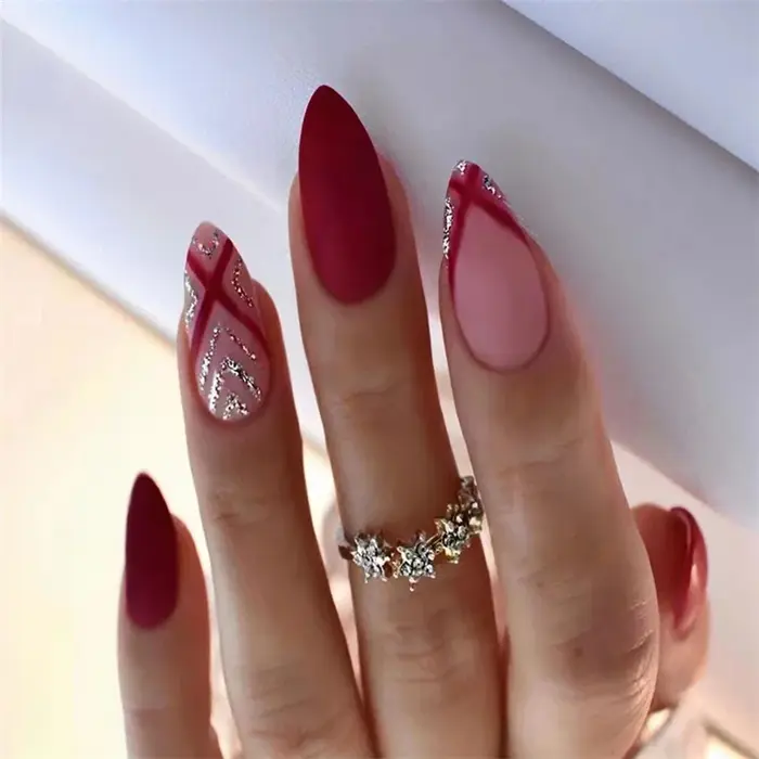 Ensemble de Faux Ongles Style Européen Doux, Flocons de Neige, Bâton à Presser, N64.French, Noël, vitation, N64.perfect, Nail Art, 24 Pièces