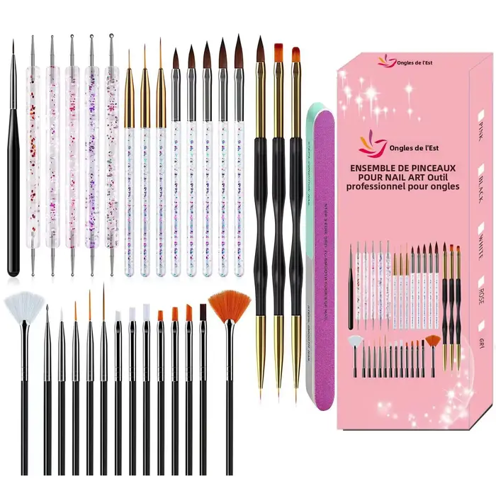 Kit de pinceaux pour nail art pour peinture sur ongles