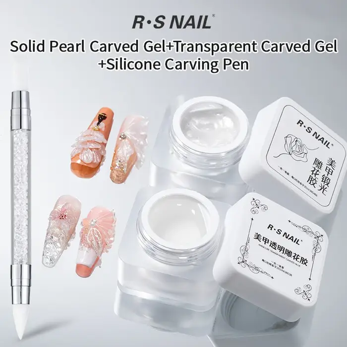 RSNAIL 5ml clair sculpture fleur Gel à ongles antiadhésif main solide perle