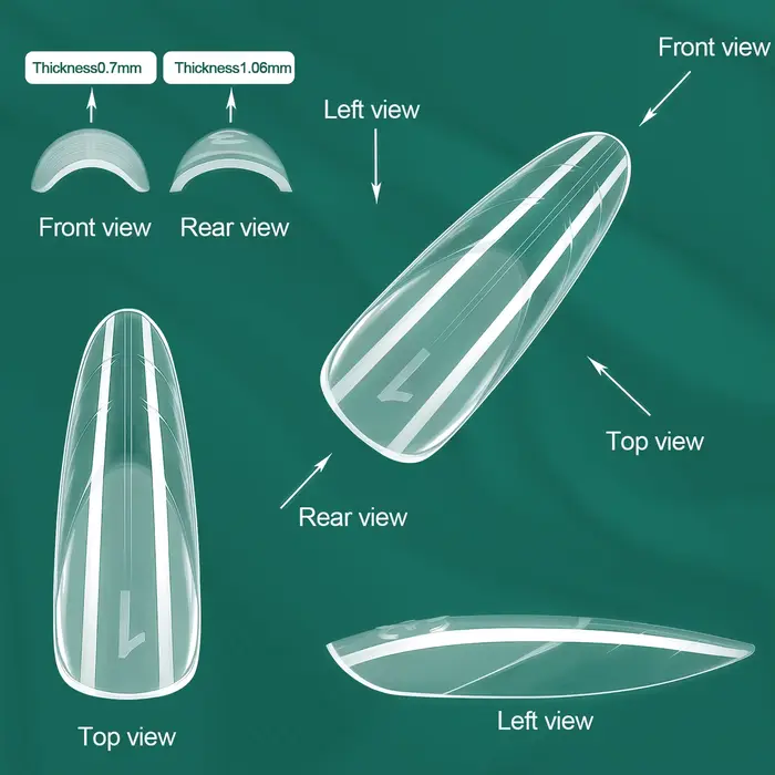 Nailpop French Zone Dual Nail Forms 15 Tailles Ultra Résistantes Professionnelles Faciles à Réutiliser pour Extension