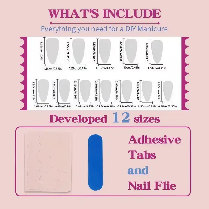 24 faux ongles de couleur unie rouge vin