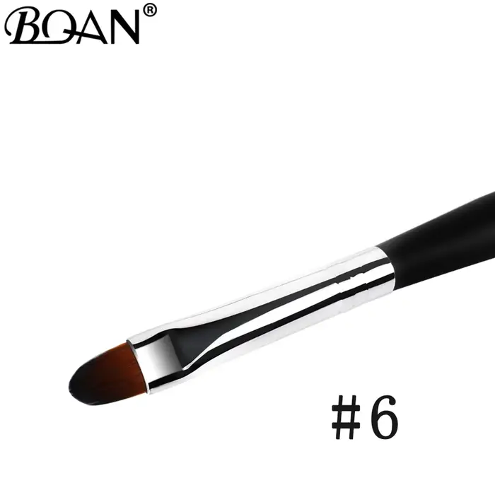 BQAN # 4 # 6 # 8 # 10 Pinceaux à ongles noirs pour gel UV