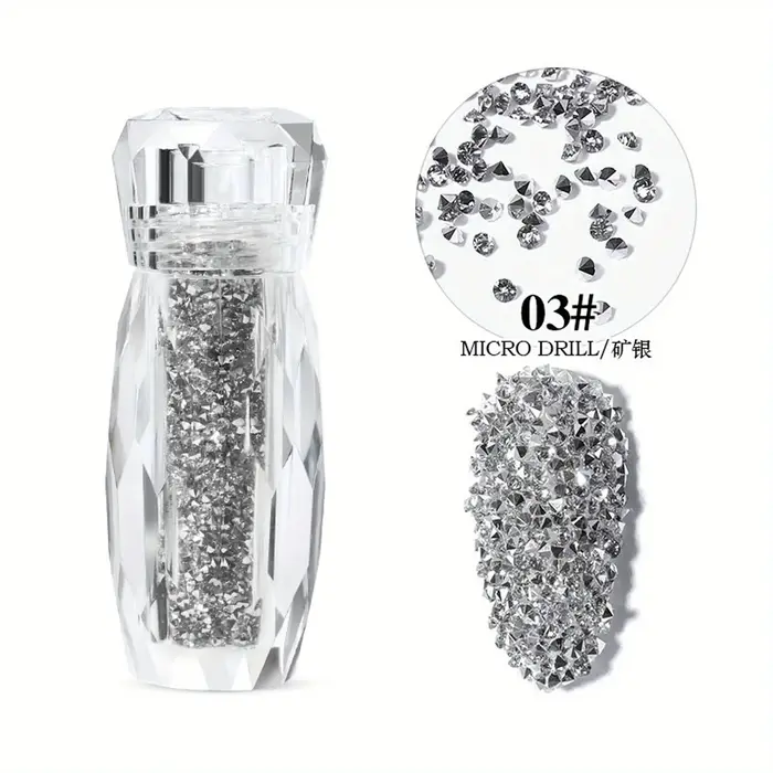 Paillettes Caviar ongles strass fée Micro perles de cristal 3D AB